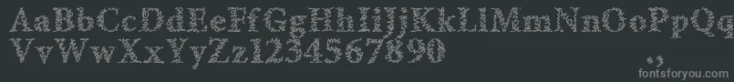 Amltrial Font – Gray Fonts on Black Background