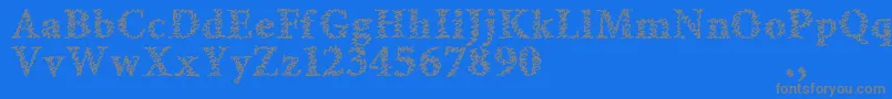 Amltrial Font – Gray Fonts on Blue Background
