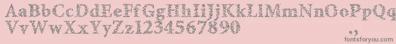 Amltrial Font – Gray Fonts on Pink Background