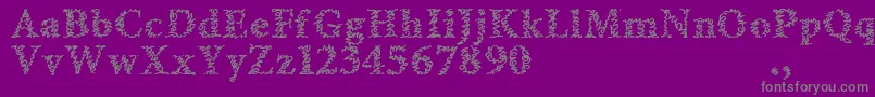 Amltrial-Schriftart – Graue Schriften auf violettem Hintergrund