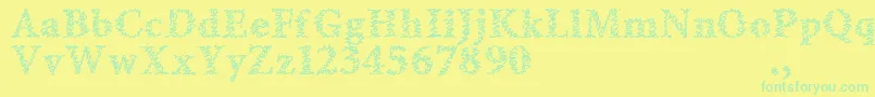 Amltrial Font – Green Fonts on Yellow Background