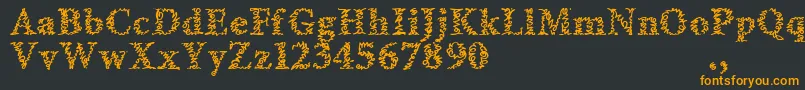 Amltrial Font – Orange Fonts on Black Background
