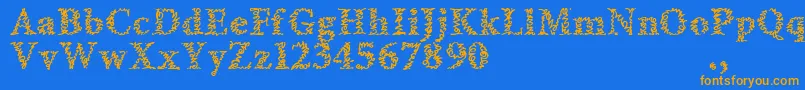 Amltrial Font – Orange Fonts on Blue Background