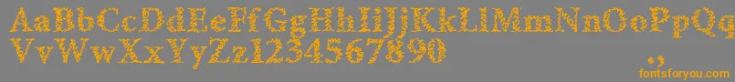 Amltrial Font – Orange Fonts on Gray Background