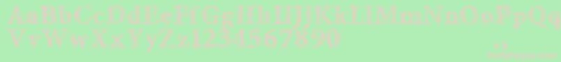 Amltrial Font – Pink Fonts on Green Background