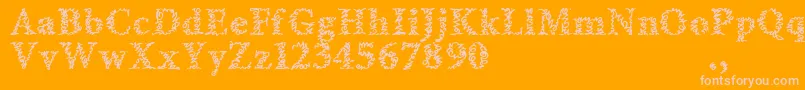 Amltrial Font – Pink Fonts on Orange Background