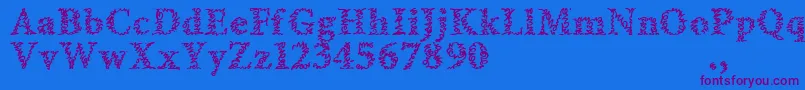 Amltrial Font – Purple Fonts on Blue Background