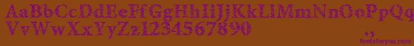 Amltrial Font – Purple Fonts on Brown Background