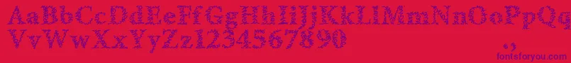Amltrial Font – Purple Fonts on Red Background
