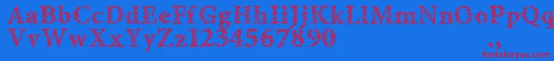 Amltrial Font – Red Fonts on Blue Background