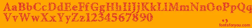 Amltrial Font – Red Fonts on Orange Background
