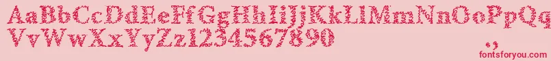 Amltrial Font – Red Fonts on Pink Background