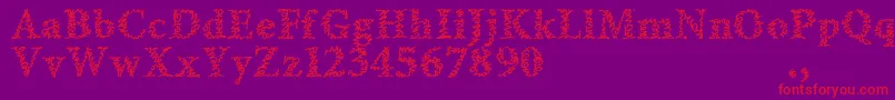 Amltrial Font – Red Fonts on Purple Background