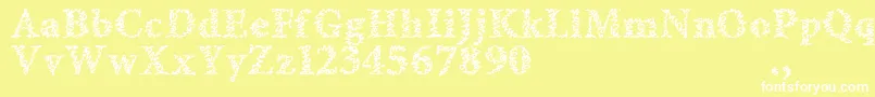 Amltrial Font – White Fonts on Yellow Background