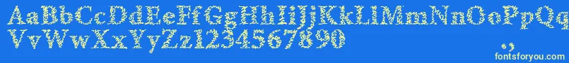 Amltrial Font – Yellow Fonts on Blue Background