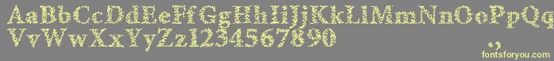 Amltrial Font – Yellow Fonts on Gray Background