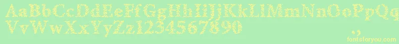 Amltrial Font – Yellow Fonts on Green Background