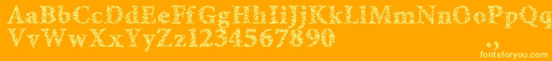 Amltrial Font – Yellow Fonts on Orange Background