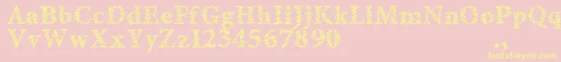 Amltrial Font – Yellow Fonts on Pink Background