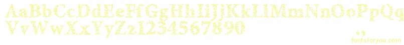 Amltrial Font – Yellow Fonts on White Background
