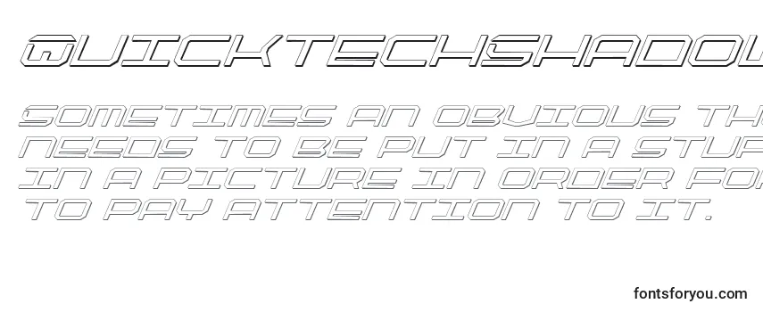 Шрифт QuicktechShadowItalic