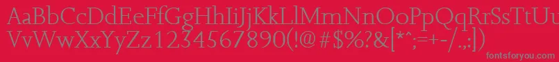 JessicaLight Font – Gray Fonts on Red Background