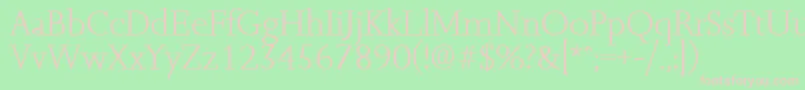 JessicaLight Font – Pink Fonts on Green Background