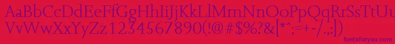 JessicaLight Font – Purple Fonts on Red Background