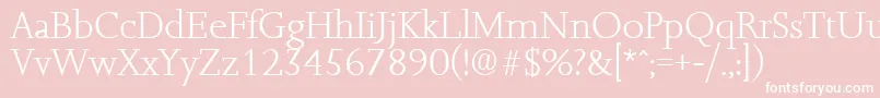 JessicaLight Font – White Fonts on Pink Background