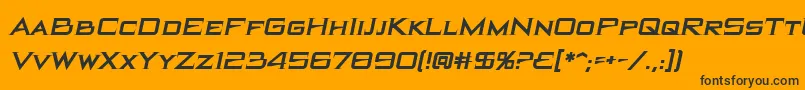 BlackholebbItal Font – Black Fonts on Orange Background