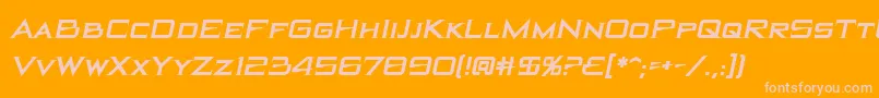 BlackholebbItal Font – Pink Fonts on Orange Background