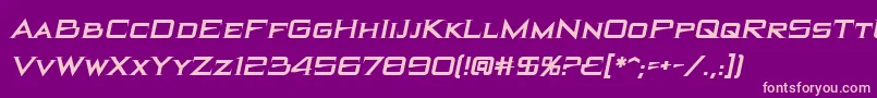 BlackholebbItal Font – Pink Fonts on Purple Background