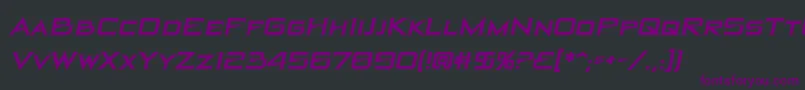 BlackholebbItal Font – Purple Fonts on Black Background