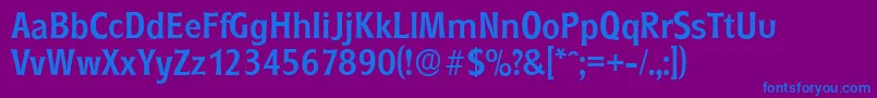 RoundestserialMediumRegular Font – Blue Fonts on Purple Background
