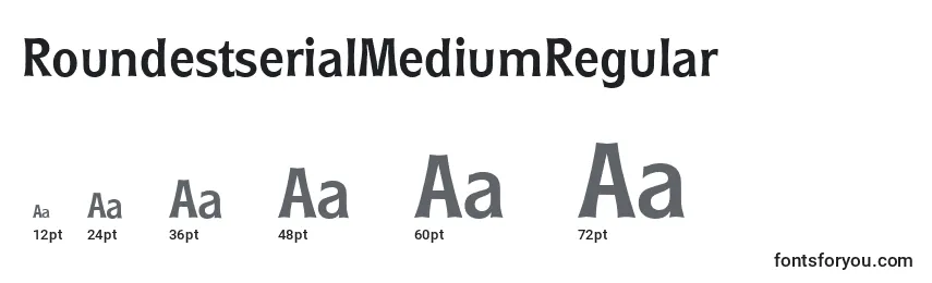 Размеры шрифта RoundestserialMediumRegular