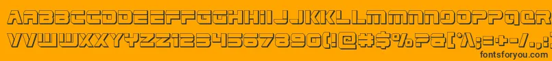 Edgeracer3D Font – Black Fonts on Orange Background