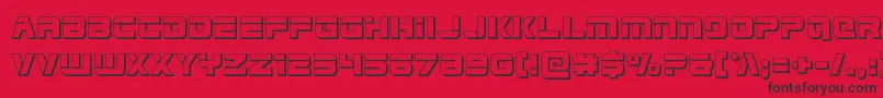 Edgeracer3D Font – Black Fonts on Red Background