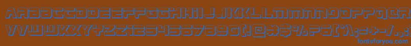 Шрифт Edgeracer3D – синие шрифты на коричневом фоне