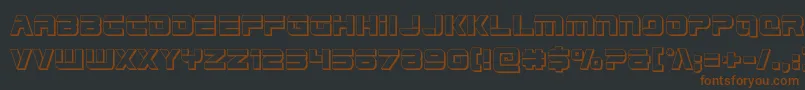 Edgeracer3D Font – Brown Fonts on Black Background