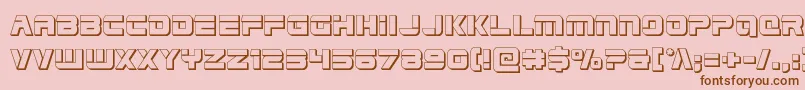 Edgeracer3D-Schriftart – Braune Schriften auf rosa Hintergrund