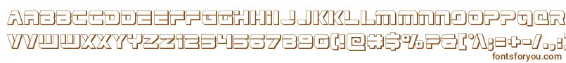 Edgeracer3D-fontti – ruskeat fontit valkoisella taustalla