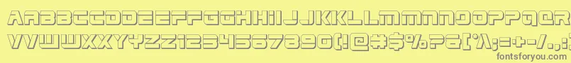 Шрифт Edgeracer3D – серые шрифты на жёлтом фоне