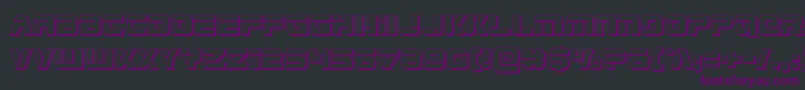 フォントEdgeracer3D – 黒い背景に紫のフォント