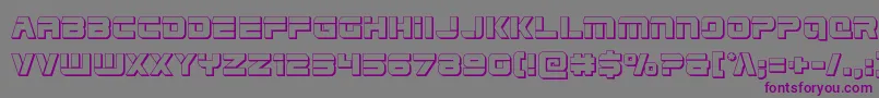 Edgeracer3D-fontti – violetit fontit harmaalla taustalla