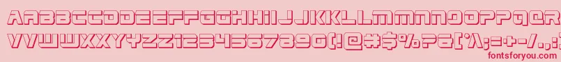 Edgeracer3D-Schriftart – Rote Schriften auf rosa Hintergrund