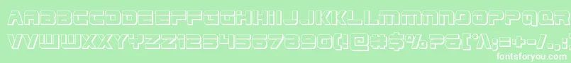 フォントEdgeracer3D – 緑の背景に白い文字