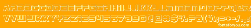 Edgeracer3D Font – White Fonts on Orange Background