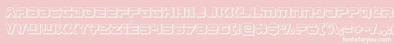 フォントEdgeracer3D – ピンクの背景に白い文字