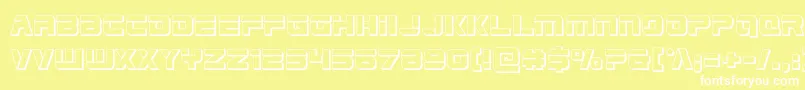 フォントEdgeracer3D – 黄色い背景に白い文字
