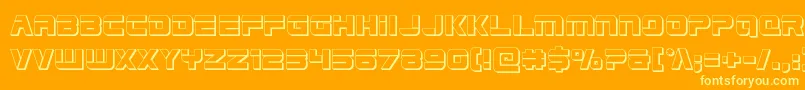 Edgeracer3D-fontti – keltaiset fontit oranssilla taustalla